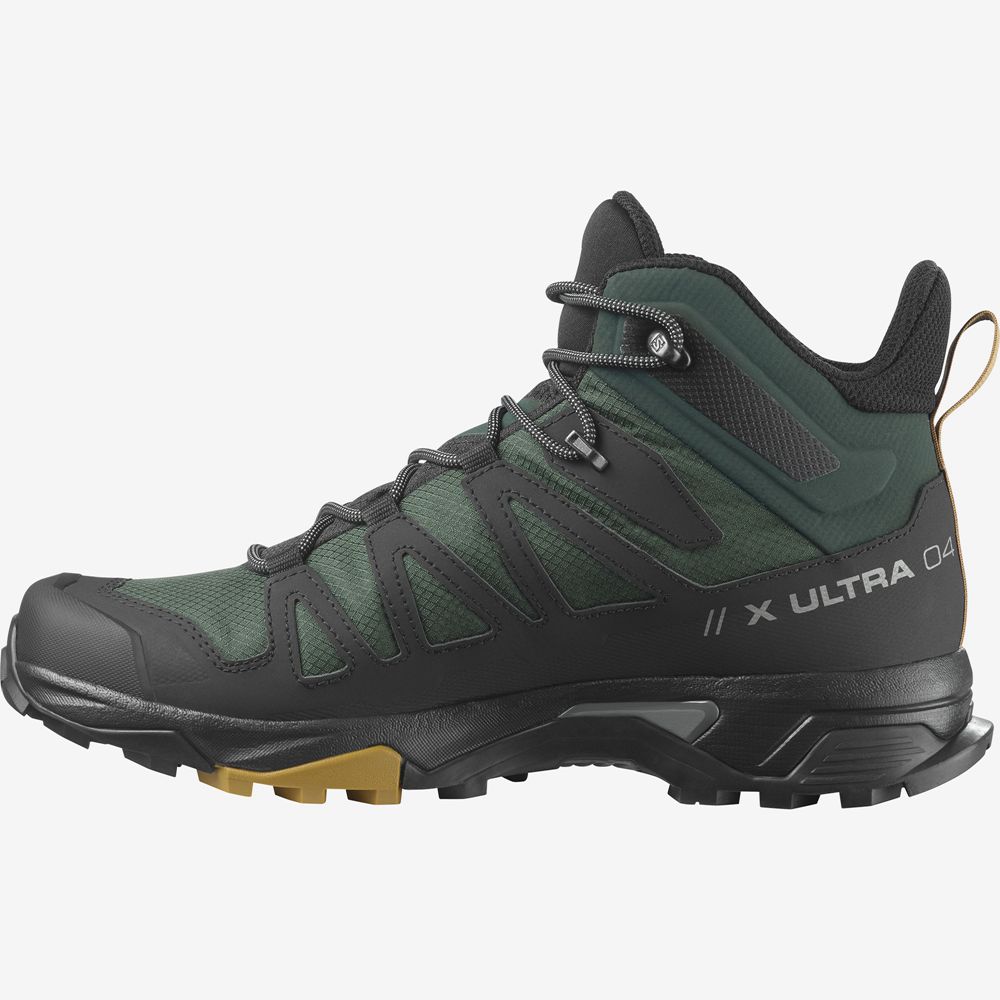 Salomon Singapore Mens Hiking Boots - X ULTRA 4 MID GORE-TEX Green | 16943-DIWC